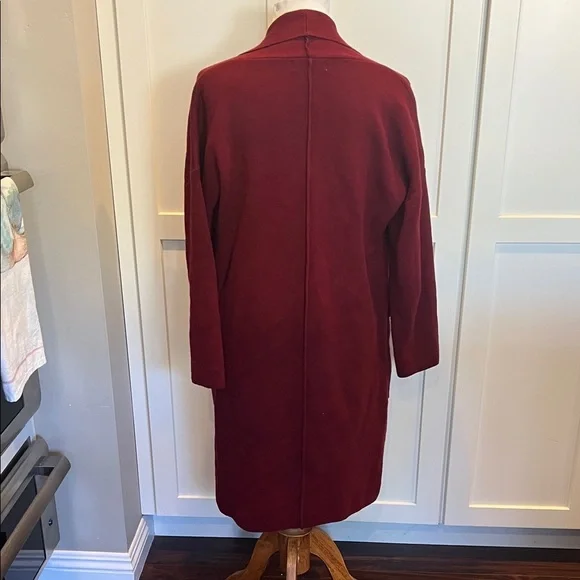 ANRABESS Burgundy Cardigan Sweater Duster Size M - Picture 7 of 11